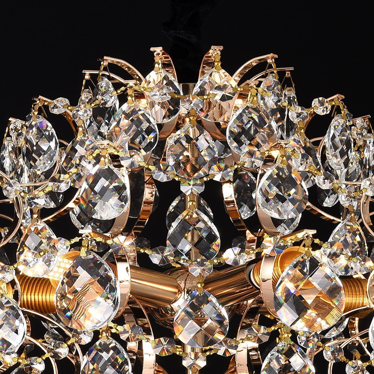 Crystal Chandelier CRYSTARA Nobile, 5x E14, Diameter 40cm, Shiny Gold Crystal Chandeliers Προεπιλεγμένος τίτλος Alessandro Design