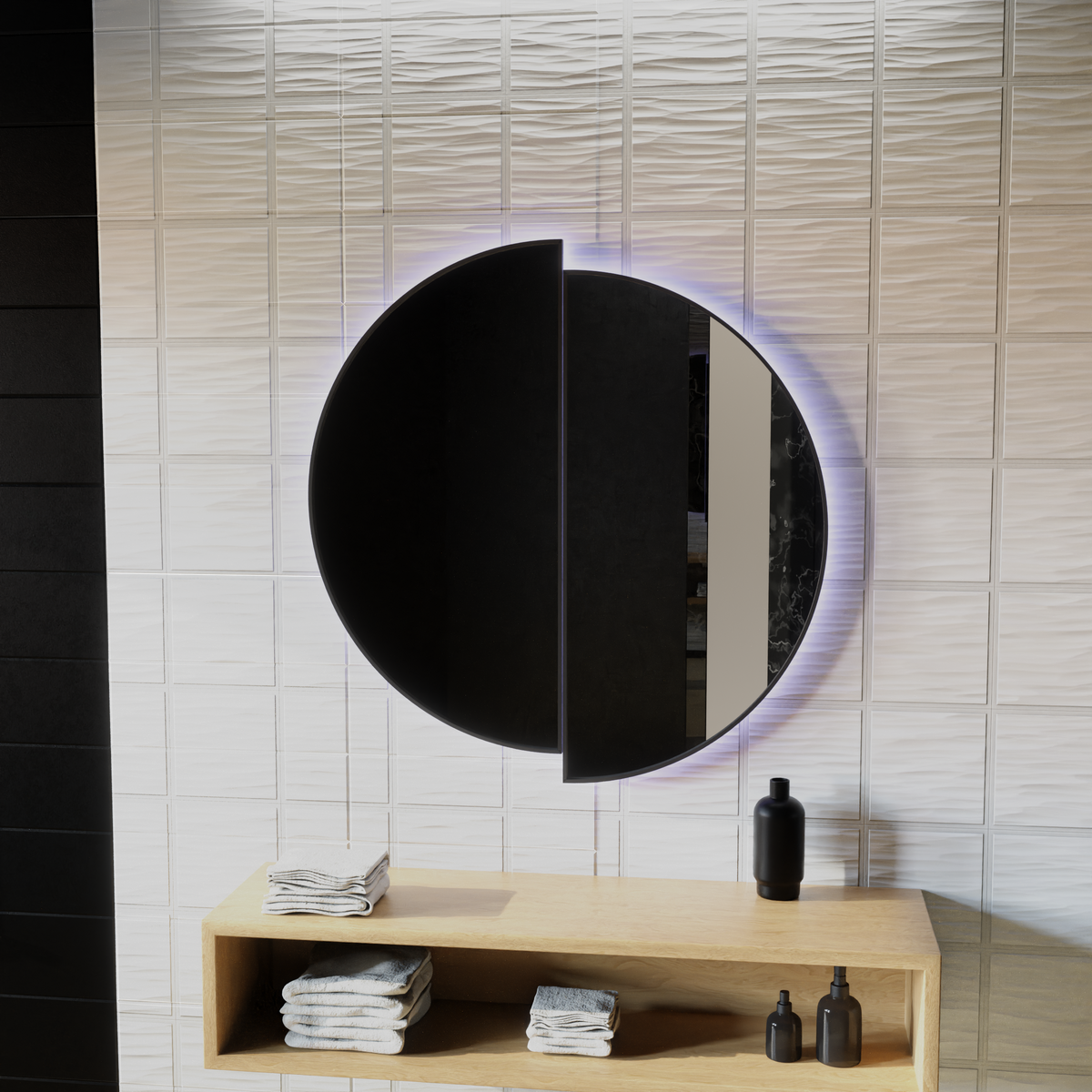 LED Touch Mariah Mirror Demist System 60X60cm Καθρέφτες Korman E Προεπιλεγμένος τίτλος Alessandro Design