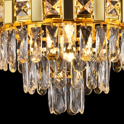 Crystal Chandelier BRAN Nobile 5xE14, Διάμετρος 40cm, Γυαλιστερό χρυσό, Ρυθμιζόμενο ύψος Crystal Chandeliers Προεπιλεγμένος τίτλος Alessandro Design