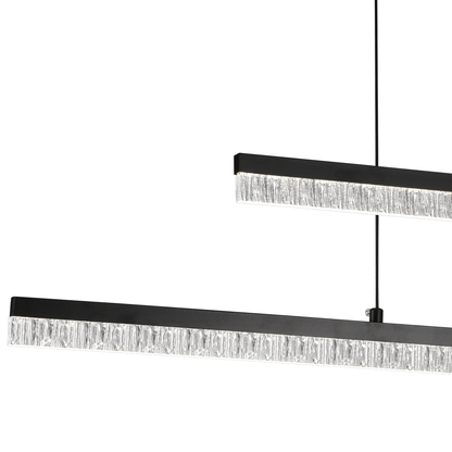 Κρεμαστός πολυέλαιος LED με τηλεχειριστήριο, STRATA, 2 στοιχείων, 37W, Light 3000/4000/6000K, Μαύρος, ρυθμιζόμενου ύψους Πολυέλαιοι LED με τηλεχειριστήριο Προεπιλεγμένος τίτλος Alessandro Design