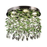 Crystal LED Chandelier LLC211/400GN Στρογγυλός, 22W, Κρύο/Ζεστό/Ουδέτερο φως, Πράσινα κρύσταλλα, Γυαλιστερό Chrome Crystal Chandeliers Προεπιλεγμένος τίτλος Alessandro Design