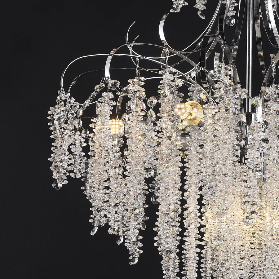 Crystal Candelabra CC9311/5CH, 5x E14, Διάμετρος 50 cm, Chrome Crystal Candelabra Προεπιλεγμένος τίτλος Alessandro Design