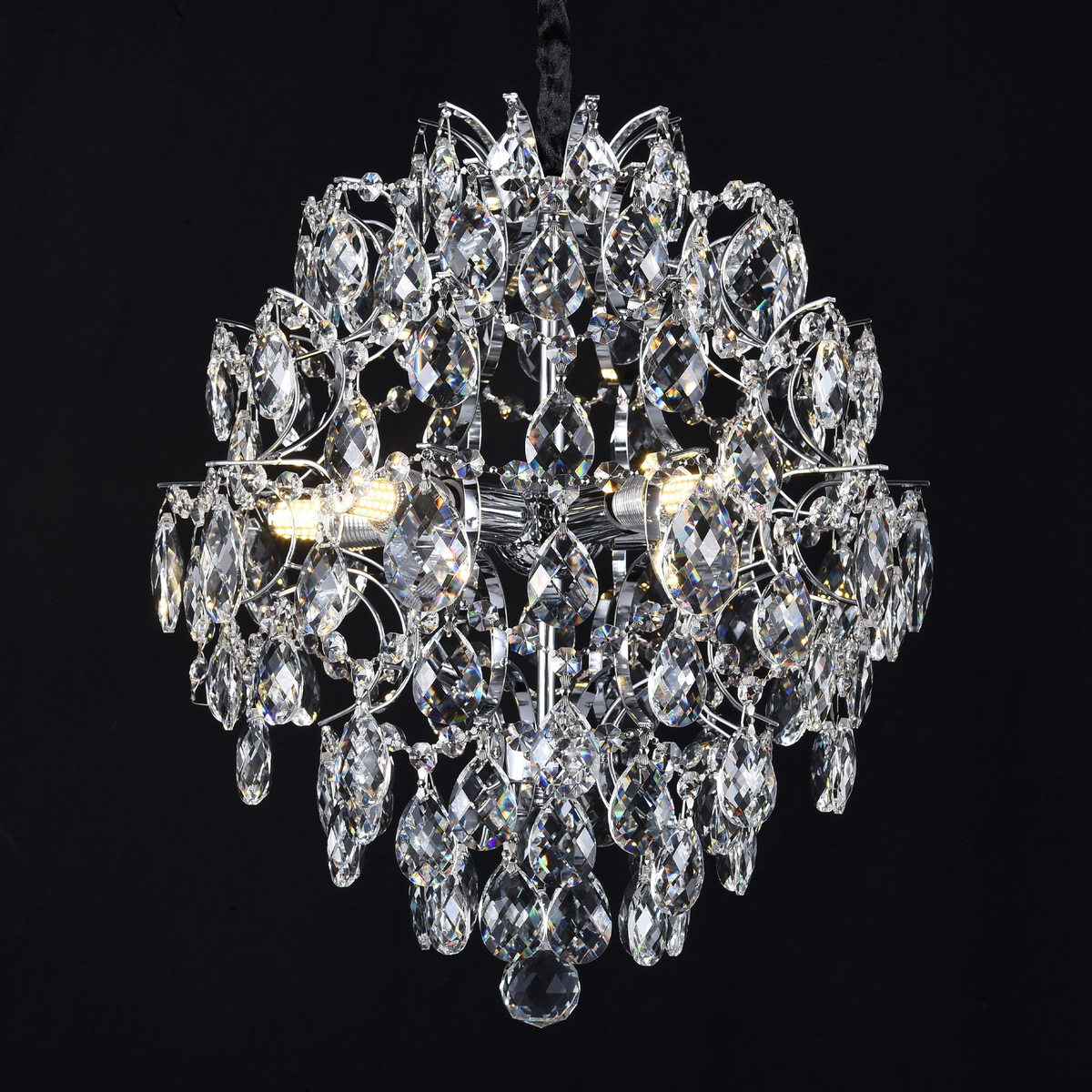 Crystal Chandelier CRYSTARA Nobile, 5x E14, Diameter 40cm, Shiny Chrome Crystal Chandeliers Προεπιλεγμένος τίτλος Alessandro Design