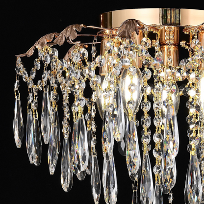 Crystal Chandelier LUMIRA Eleganza, 5x E14, Diameter 48cm, Shiny Gold Crystal Chandeliers Προεπιλεγμένος τίτλος Alessandro Design