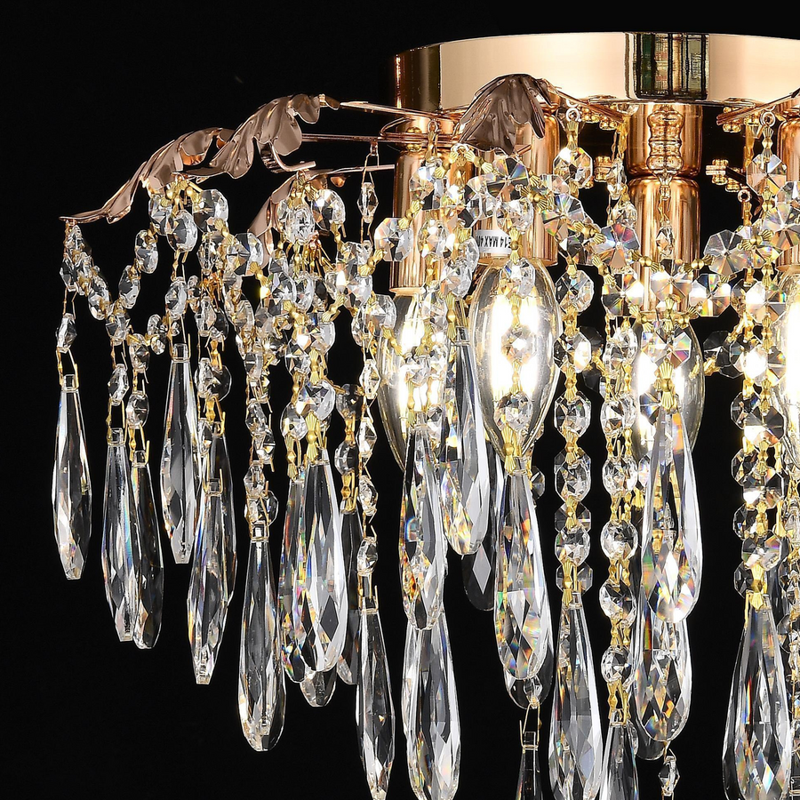 Crystal Chandelier LUMIRA Eleganza, 5x E14, Diameter 48cm, Shiny Gold Crystal Chandeliers Προεπιλεγμένος τίτλος Alessandro Design