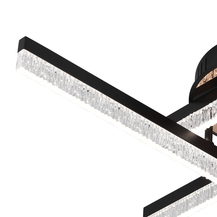 Πολυέλαιος LED με Τηλεχειριστήριο LT179/4BK, 34W, 4 Στοιχεία, Κρύο/Ζεστό/Ουδέτερο φως, Ρυθμιζόμενο, Μαύροι πολυέλαιοι LED με τηλεχειριστήριο Προεπιλεγμένος τίτλος Alessandro Design