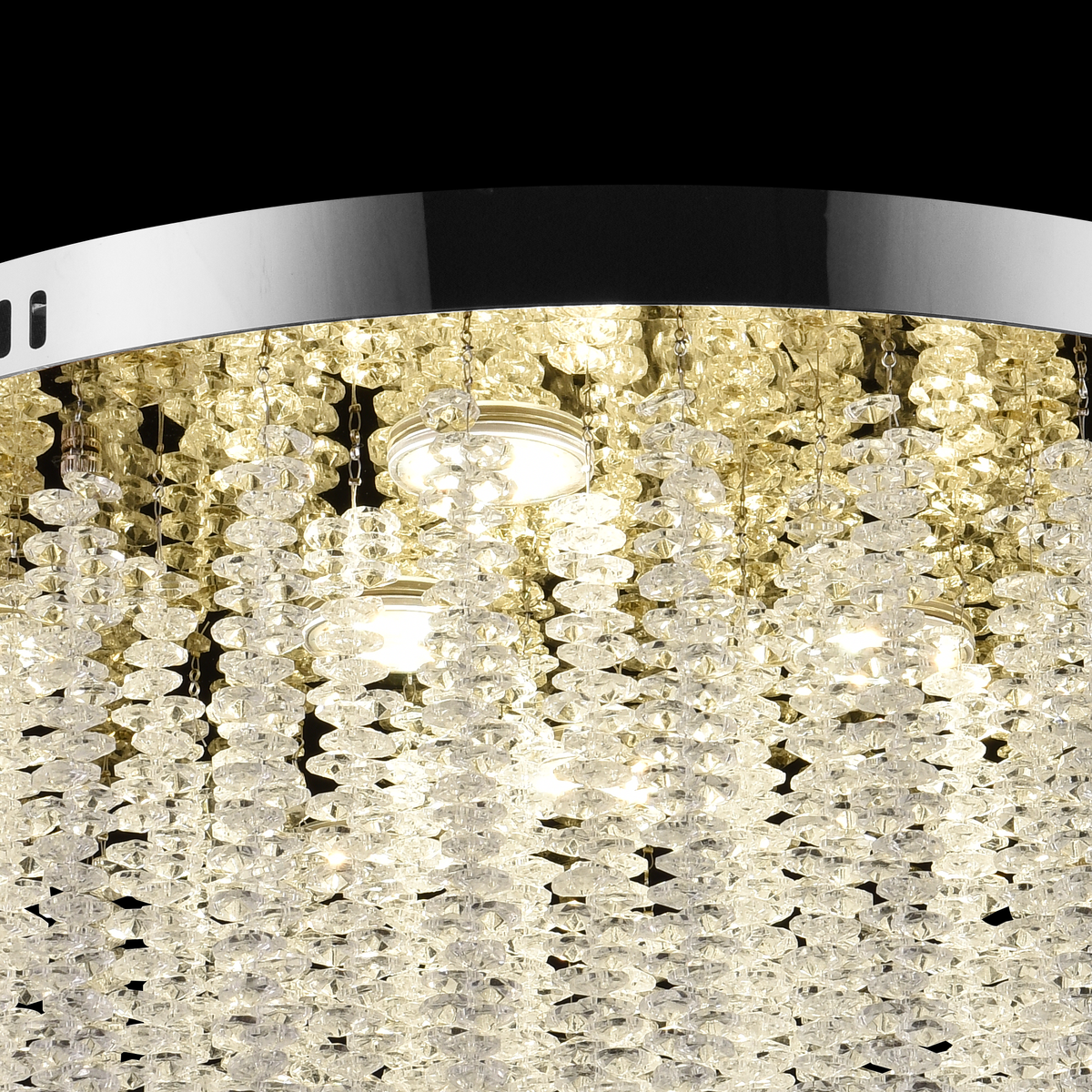 Crystal LED Chandelier LLC215/400WH Στρογγυλός, 22W, Δροσερό/Ζεστό/Ουδέτερο φως, Κρύσταλλο, Χρυσός κρύσταλλος Πολυέλαιοι Προεπιλεγμένος τίτλος Alessandro Design