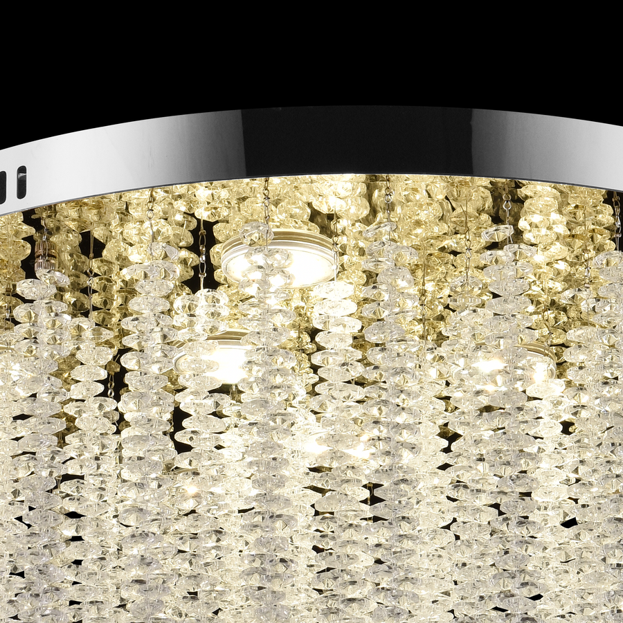 Crystal LED Chandelier LLC215/400WH Στρογγυλός, 22W, Δροσερό/Ζεστό/Ουδέτερο φως, Κρύσταλλο, Χρυσός κρύσταλλος Πολυέλαιοι Προεπιλεγμένος τίτλος Alessandro Design