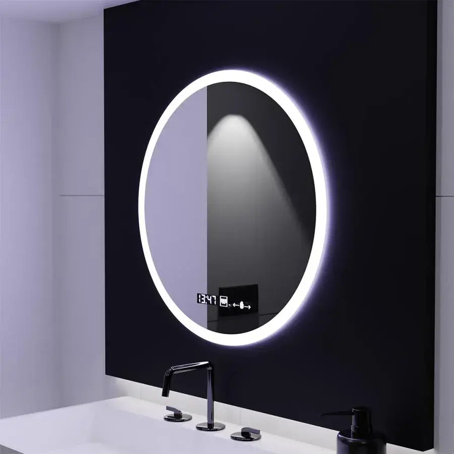 LED Στρογγυλός καθρέφτης 50cm Giulia Sensor MotionGlow Marcello Σύστημα αποθολώματος Ρολόι & Θερμόμετρο Dimabila Mirrors Marcello Προεπιλεγμένος τίτλος Alessandro Design