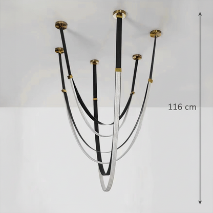 Modern Chandelier, LED, ARIA Largo, 31W, Warm light, Black Modern Chandeliers Προεπιλεγμένος τίτλος Alessandro Design