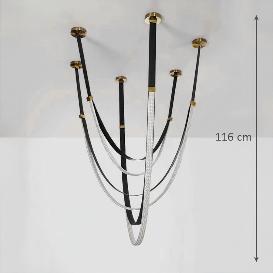 Modern Chandelier, LED, ARIA Largo, 31W, Warm light, Black Modern Chandeliers Προεπιλεγμένος τίτλος Alessandro Design