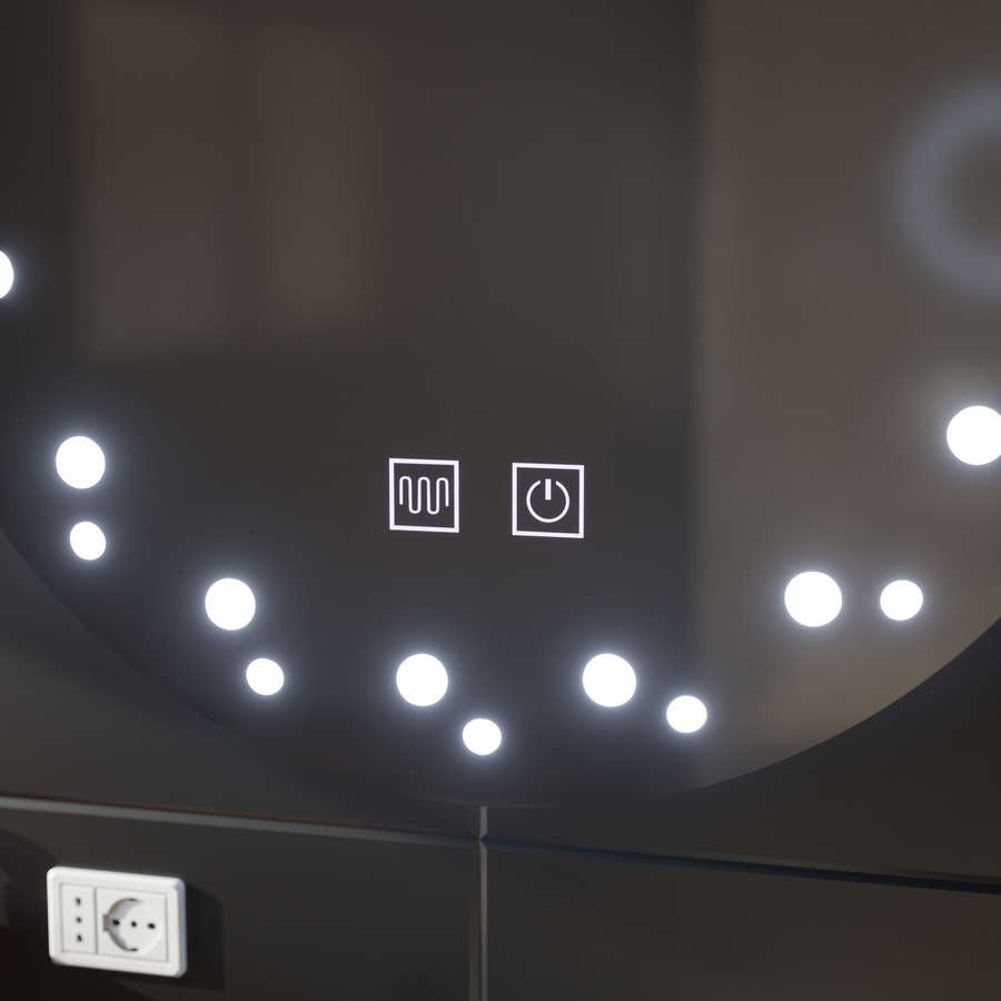 Καθρέφτης LED Touch Ivory Demist System 50X50cm Καθρέφτες Korman E Προεπιλεγμένος τίτλος Alessandro Design