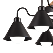 Vintage πολυέλαιος με σχοινί LV584/6BK, 6xE27 Dark Wood Vintage Chandeliers Προεπιλεγμένος τίτλος Alessandro Design