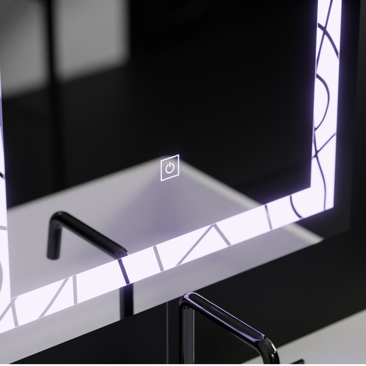 Ορθογώνιος καθρέφτης LED, 60x80cm, Deco Πλαίσιο Basic Touch Mirrors Korman C Προεπιλεγμένος τίτλος Alessandro Design