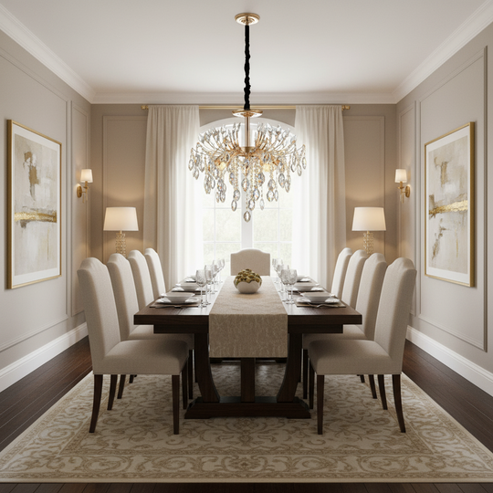 Πολυέλαιος Crystal PALERMO Elegance 5xE14, Διάμετρος 50cm, Χρυσός