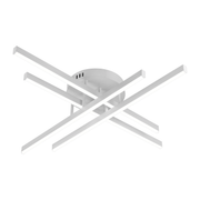 Πολυέλαιος LED με Τηλεχειριστήριο GIO, 54W, 4 Στοιχεία, Κρύο/Ζεστό/Ουδέτερο φως, Ρυθμιζόμενο, Λευκός πολυέλαιος LED με Τηλεχειριστήριο Προεπιλεγμένος τίτλος Alessandro Design