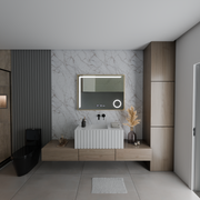LED Mirror MotionGlow Sensor Rosalia 80x60 cm Θερμό/Ψυχρό/Ουδέτερο φως Σύστημα αποθάμβωσης Θερμόμετρο Ρολόι Marcello Funghi Collection Marcello Mirrors Προεπιλεγμένος τίτλος Alessandro Design
