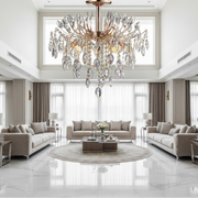 Πολυέλαιος Crystal PALERMO Elegance 5xE14, Διάμετρος 50cm, Χρυσός