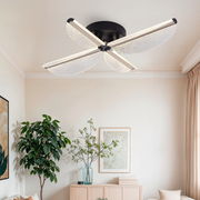 Πολυέλαιος LED με τηλεχειριστήριο TULLIO 43W, 4 πέταλα, κρύο/ζεστό/ουδέτερο φως, ρυθμιζόμενο, μαύροι πολυέλαιοι LED με τηλεχειριστήριο Προεπιλεγμένος τίτλος Alessandro Design