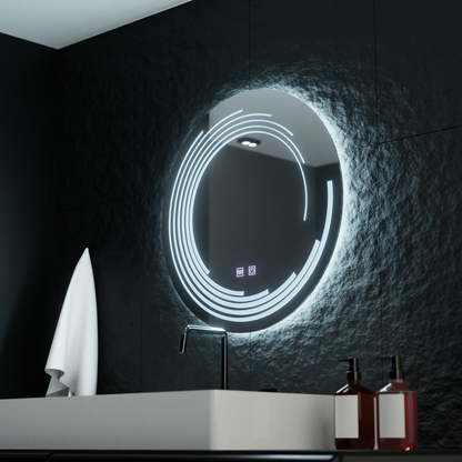 LED Στρογγυλός καθρέφτης 70cm Lira Verità Touch Dimable Demister System Mirrors Korman E Προεπιλεγμένος τίτλος Alessandro Design