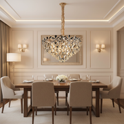 Magno Cristal Candelabra 11xE14, Διάμετρος 60cm, Γυαλιστερό χρυσό, Ρυθμιζόμενο ύψος, Metal and Crystal Cristal Candelabra Προεπιλεγμένος τίτλος Alessandro Design