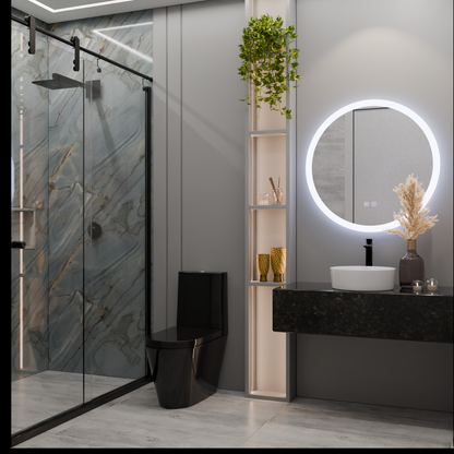 LED Στρογγυλός καθρέφτης, 70cm, Noxia Touch, Σύστημα Demister, Dimmable Mirrors Korman E Προεπιλεγμένος τίτλος Alessandro Design