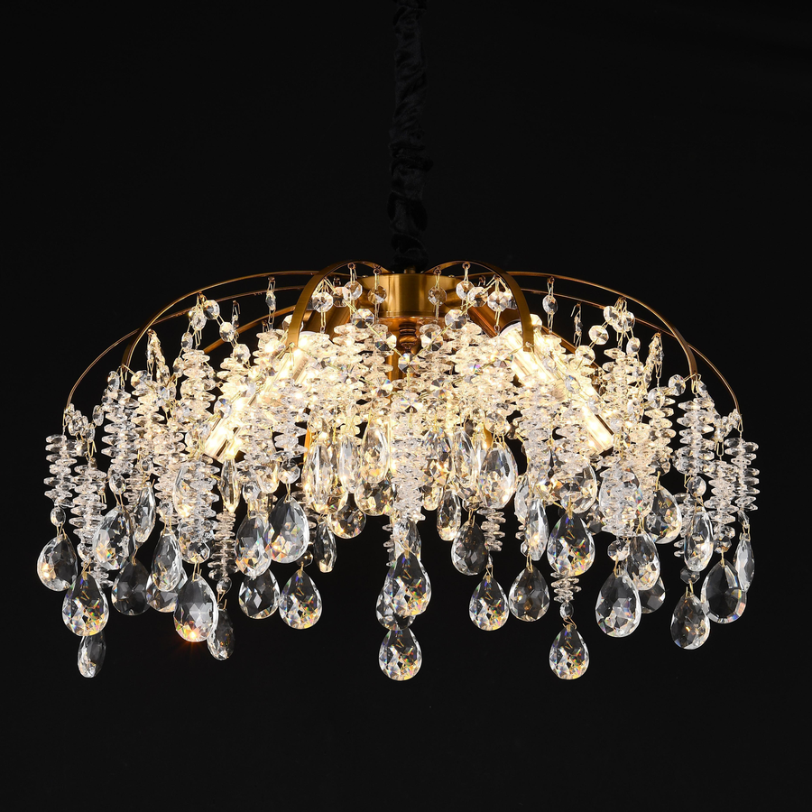 Crystal Candelabra CC9321/5FGD, 5x E14, Διάμετρος 50cm, Gold Crystal Candelabra Προεπιλεγμένος τίτλος Alessandro Design