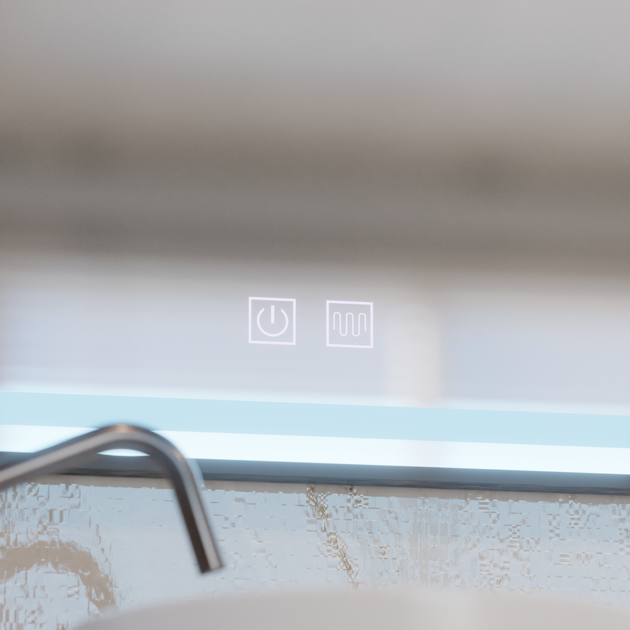 Ορθογώνιος καθρέφτης LED 80x60cm – EDGE Touch Demister System, Black Frame Mirrors Korman E Προεπιλεγμένος τίτλος Alessandro Design