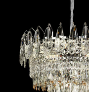 Crystal Chandelier MAJESTIC Elegance, 9x E14, Διάμετρος 50cm, Γυαλιστερό Chrome, Ρυθμιζόμενο ύψος Crystal Chandelier Προεπιλεγμένος τίτλος Alessandro Design