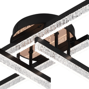Πολυέλαιος LED με Τηλεχειριστήριο LT179/4BK, 34W, 4 Στοιχεία, Κρύο/Ζεστό/Ουδέτερο φως, Ρυθμιζόμενο, Μαύροι πολυέλαιοι LED με τηλεχειριστήριο Προεπιλεγμένος τίτλος Alessandro Design