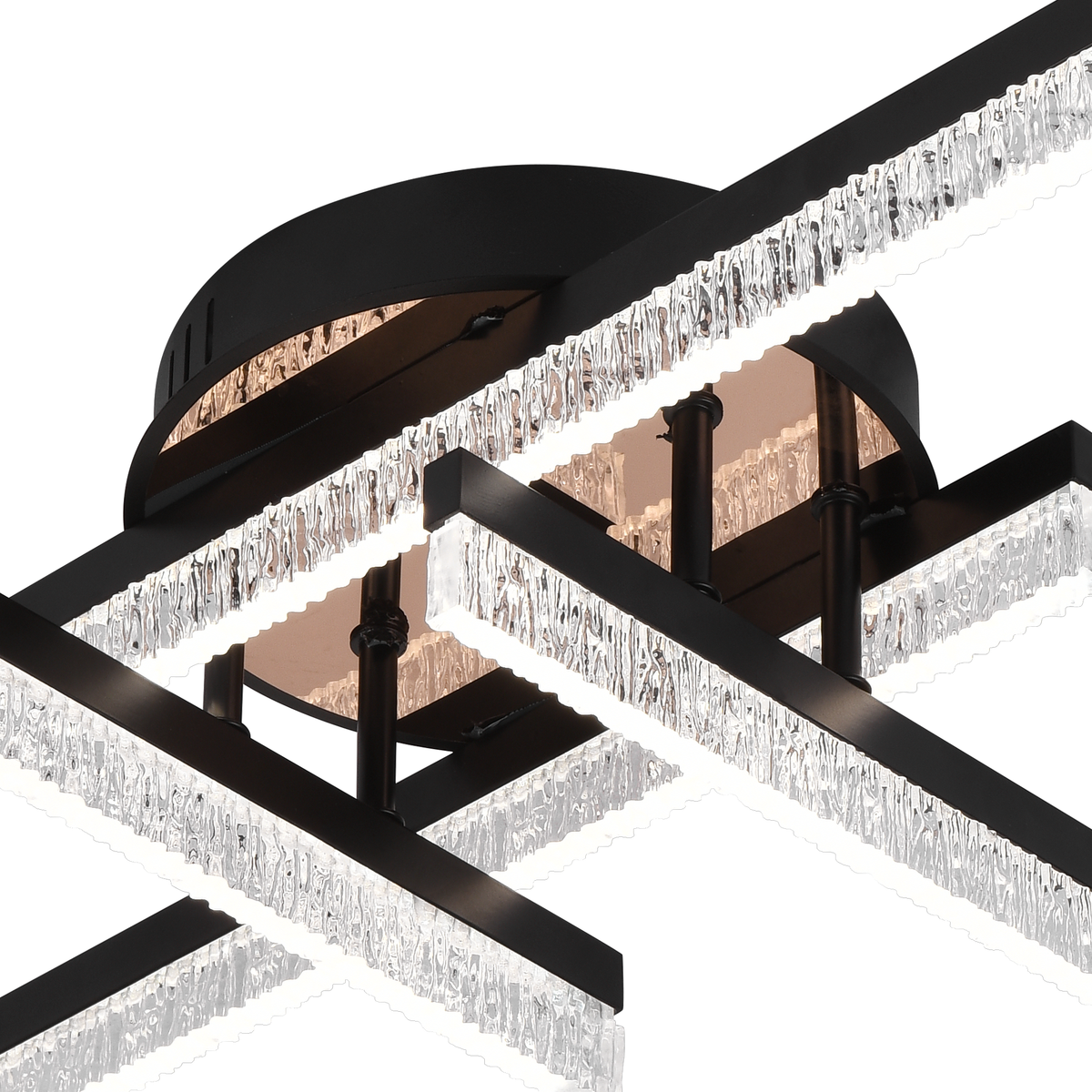 Πολυέλαιος LED με Τηλεχειριστήριο LT179/4BK, 34W, 4 Στοιχεία, Κρύο/Ζεστό/Ουδέτερο φως, Ρυθμιζόμενο, Μαύροι πολυέλαιοι LED με τηλεχειριστήριο Προεπιλεγμένος τίτλος Alessandro Design
