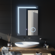 Ορθογώνιος καθρέφτης LED, 50x70cm, Linea Touch, Σύστημα Demister, Dimmable Mirrors Korman E Προεπιλεγμένος τίτλος Alessandro Design