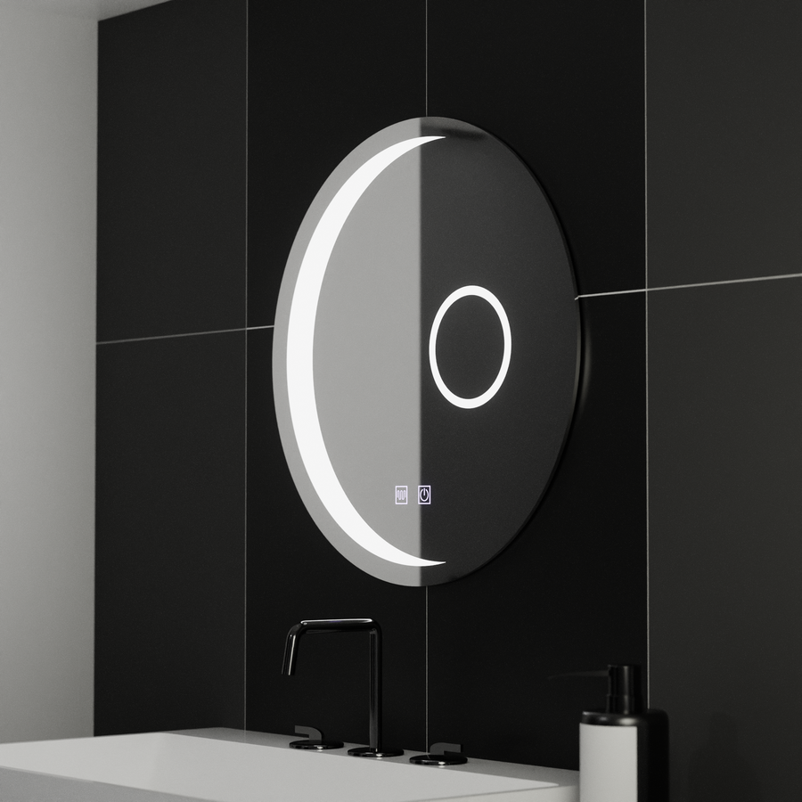 LED Στρογγυλός καθρέφτης, 60cm, Orbis Touch, Σύστημα Demister, Dimmable Mirrors Korman E Προεπιλεγμένος τίτλος Alessandro Design