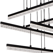 Κρεμαστός πολυέλαιος LED με τηλεχειριστήριο, STRATA, 6 στοιχείων, 82W, Light 3000/4000/6000K, Μαύρος, ρυθμιζόμενου ύψους Πολυέλαιοι LED με τηλεχειριστήριο Προεπιλεγμένος τίτλος Alessandro Design