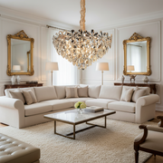 Magno Crystal Chandelier 11xE14, Διάμετρος 60cm, Γυαλιστερό Χρυσό, Ρυθμιζόμενο Ύψος, Μέταλλο και Κρύσταλλο