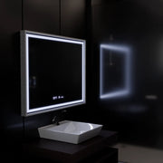 Ορθογώνιος καθρέφτης LED, 120x80cm, Verite Imperial Silver Motion Glow Marcello, Σύστημα αποθαμβώματος, Ρολόι & Θερμόμετρο, Καθρέφτες Dimable Marcello Προεπιλεγμένος τίτλος Alessandro Design