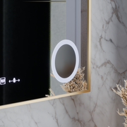 LED Mirror MotionGlow Sensor Rosalia 80x60 cm Θερμό/Ψυχρό/Ουδέτερο φως Σύστημα αποθάμβωσης Θερμόμετρο Ρολόι Marcello Funghi Collection Marcello Mirrors Προεπιλεγμένος τίτλος Alessandro Design