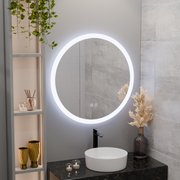 LED Στρογγυλός καθρέφτης, 70cm, Noxia Touch, Σύστημα Demister, Dimmable Mirrors Korman E Προεπιλεγμένος τίτλος Alessandro Design