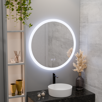 LED Στρογγυλός καθρέφτης, 70cm, Noxia Touch, Σύστημα Demister, Dimmable Mirrors Korman E Προεπιλεγμένος τίτλος Alessandro Design