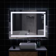 Καθρέφτης Giga LED, 80x60cm, Ασημί, Touch, 6000K Light Korman Mirrors E Προεπιλεγμένος τίτλος Alessandro Design