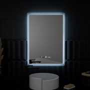 Ορθογώνιος καθρέφτης LED, 50x70 cm, αισθητήρας ELANCEE MotionGlow Marcello, Σύστημα αποθαμβώματος, Ρολόι & Θερμόμετρο, Dimable Mirrors Marcello Προεπιλεγμένος τίτλος Alessandro Design