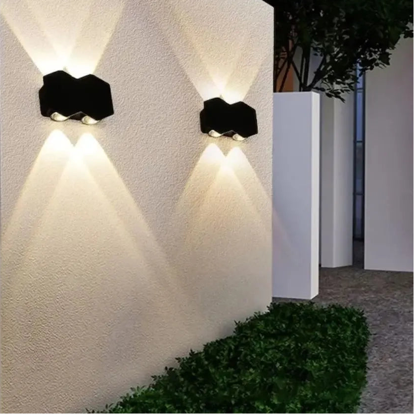 Φωτιστικό τοίχου LED AX231, εξωτερικό και εσωτερικό, 4 πηγές, 10W, μαύρο, 3000K Φώτα τοίχου εξωτερικού χώρου Προεπιλεγμένος τίτλος Alessandro Design