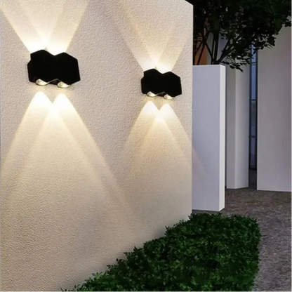 Φωτιστικό τοίχου LED AX231, εξωτερικό και εσωτερικό, 4 πηγές, 10W, μαύρο, 3000K Φώτα τοίχου εξωτερικού χώρου Προεπιλεγμένος τίτλος Alessandro Design