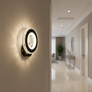 Φωτιστικό τοίχου NOVA Rotonda LED, 16W, Μαύρο & ανοξείδωτο ατσάλι, Ζεστό/Ψυχρό/Ουδέτερο φως Φωτιστικά τοίχου εσωτερικού χώρου Προεπιλεγμένος τίτλος Alessandro Design
