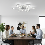 Πολυέλαιος ANEMO Fan LED με Τηλεχειριστήριο, 36W, D76,5cm, Κρύο/Ουδέτερο/Ζεστό φως, Λευκό
