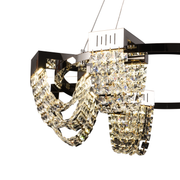 Κρυστάλλινος πολυέλαιος LED 24W, STRATUS Regalis, διάμετρος 80 cm, γυαλιστερό χρώμιο, ρυθμιζόμενο ύψος, θερμό ουδέτερο ψυχρό φως 3000K/4000K/6000K, μεταλλικοί και κρύσταλλοι πολυέλαιοι Προεπιλεγμένος τίτλος Alessandro Design