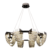 Κρυστάλλινος πολυέλαιος LED 24W, STRATUS Regalis, διάμετρος 80 cm, γυαλιστερό χρώμιο, ρυθμιζόμενο ύψος, θερμό ουδέτερο ψυχρό φως 3000K/4000K/6000K, μεταλλικοί και κρύσταλλοι πολυέλαιοι Προεπιλεγμένος τίτλος Alessandro Design