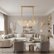 Crystal Chandelier Regalis 11x E14, 80cm, Shiny Gold, Ρυθμιζόμενο ύψος, Metal and Crystal Crystal Chandeliers Προεπιλεγμένος τίτλος Alessandro Design