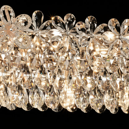 Regalis Crystal Chandelier 11x E14, 80cm, Γυαλιστερό Χρυσό, Ρυθμιζόμενο Ύψος, Μέταλλο και Κρύσταλλο