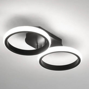 Celio LED Πολυέλαιος, 16W, 2 κύκλοι, Κρύο/Ζεστό/Ουδέτερο φως, Μαύροι πολυέλαιοι LED Προεπιλεγμένος τίτλος Alessandro Design